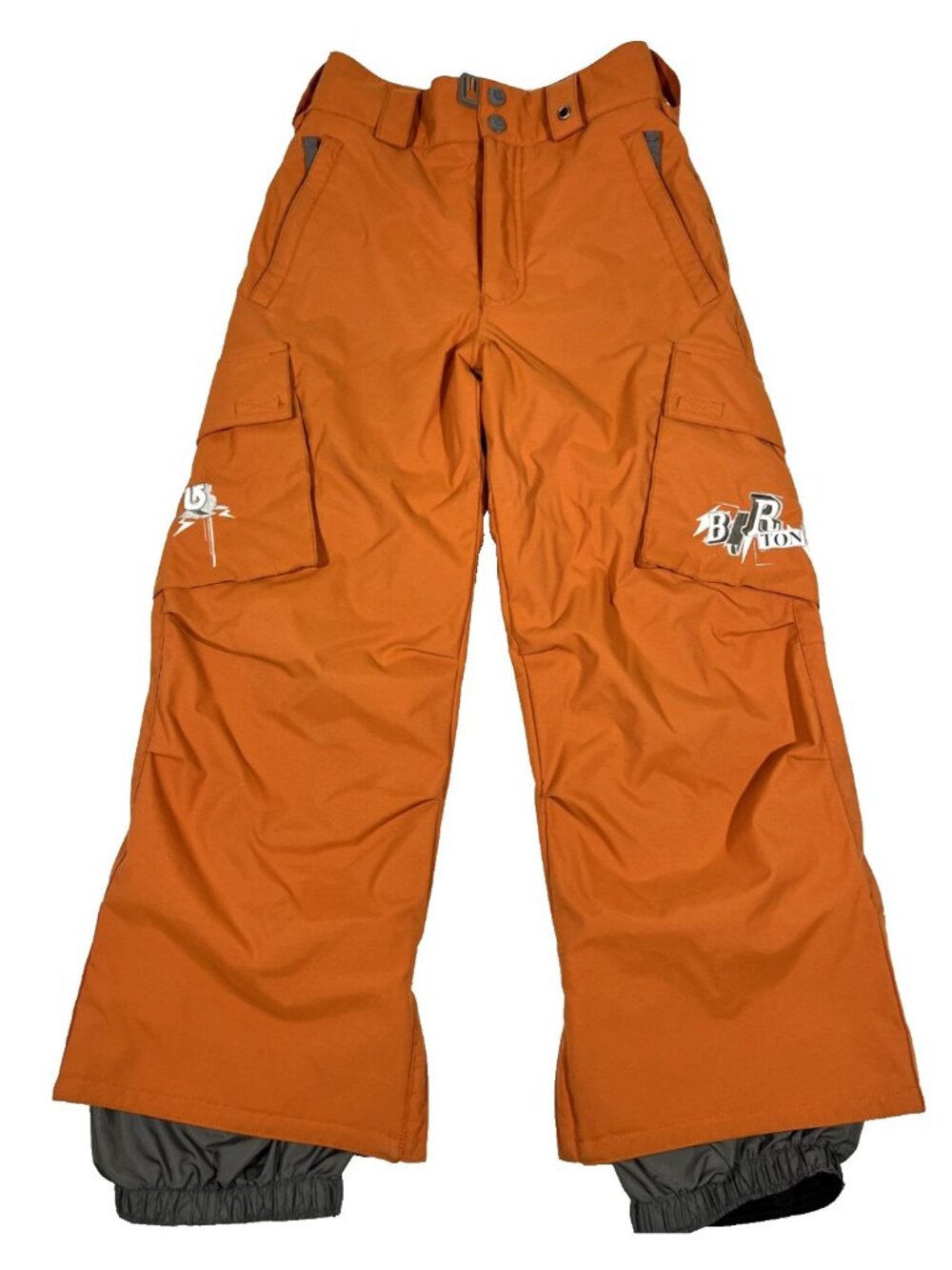 Burton Snow Pants Youth Small Orange Insulated Ski Snowboard Waterproof Winter